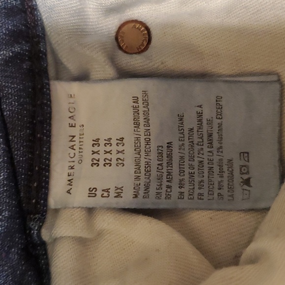 American Eagle Flex Relaxed Straight Jean size 32x34 - Picture 8 of 8